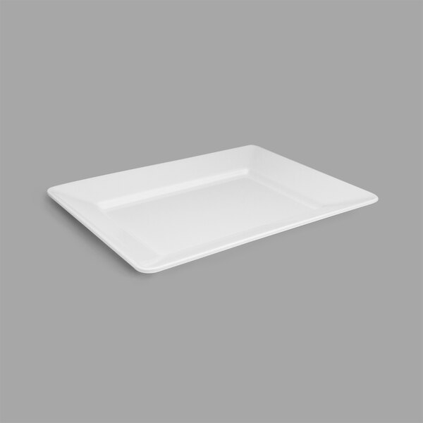 A white rectangular Delfin melamine tray.