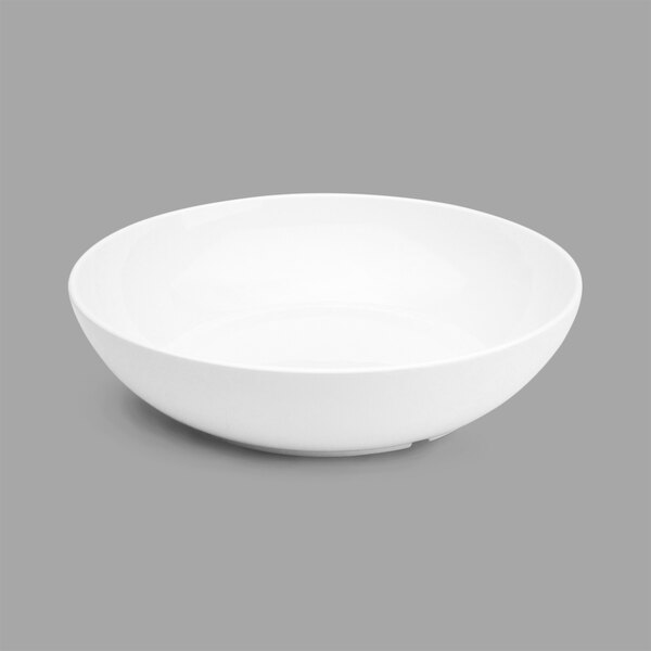 A Delfin Pacific Rim white melamine bowl.