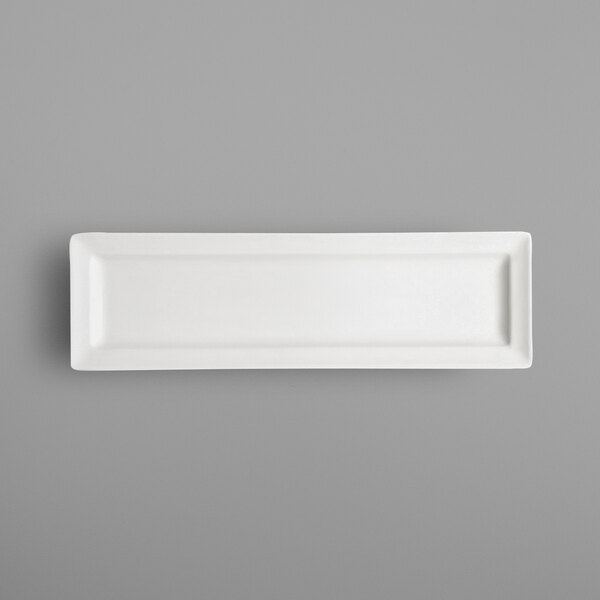 A RAK Porcelain ivory rectangular platter on a white background.