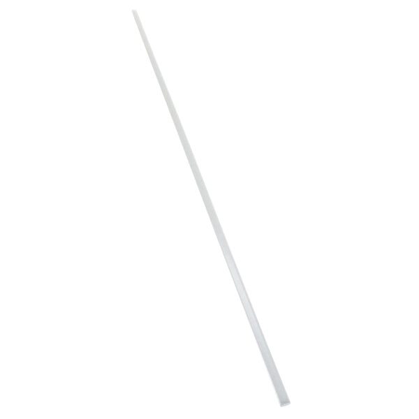 A long white plastic stick with a red tip.