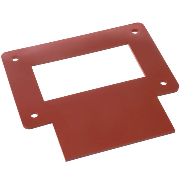 A red plastic Jackson Omega-5E Airgap gasket with holes.