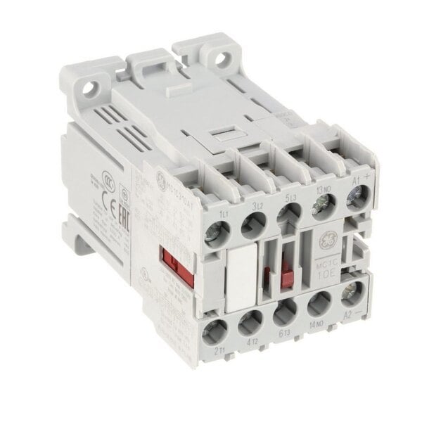 A white Noble Warewashing contactor with three contacts.