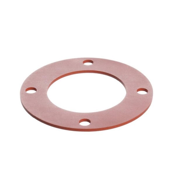 A Noble Warewashing suction pump gasket with an orange flange and holes.