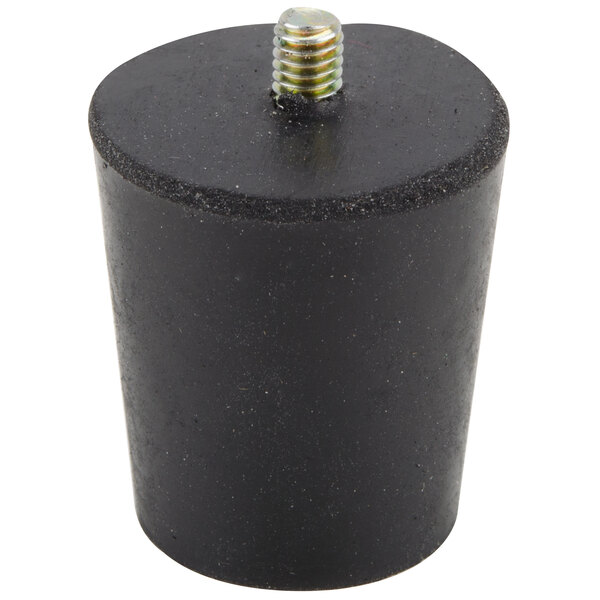 A black cylinder with a gold screw on top.
