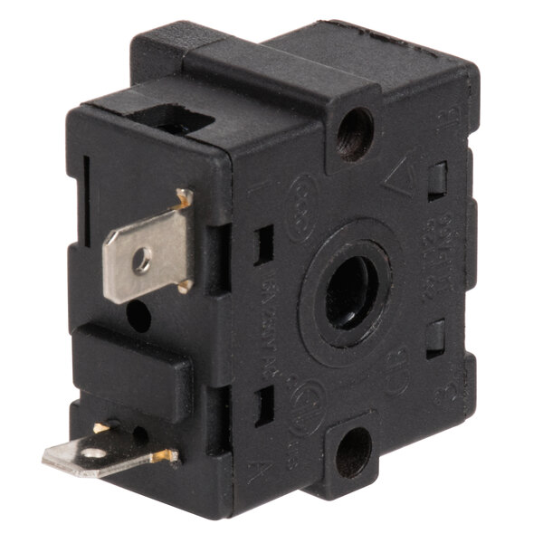 A black square Galaxy On / Off switch with a metal connector.