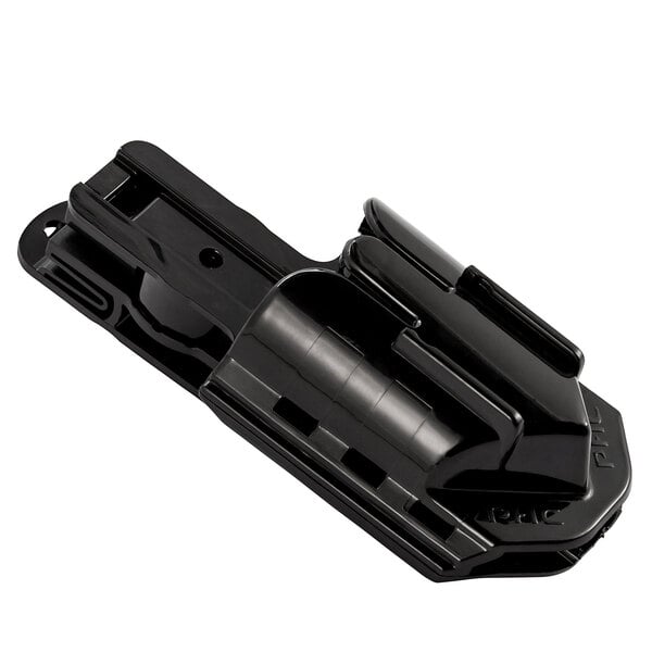 A black plastic Pacific Handy Cutter holster with a clip.