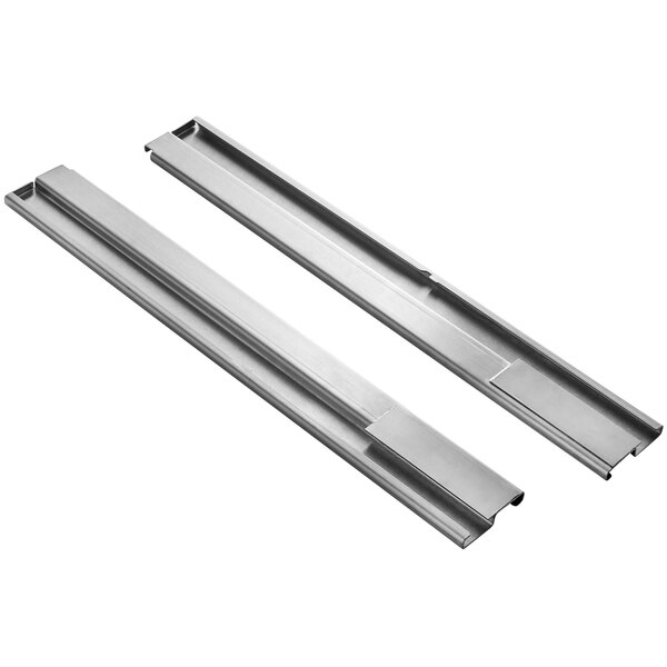 Two Randell stainless steel drawer slides.