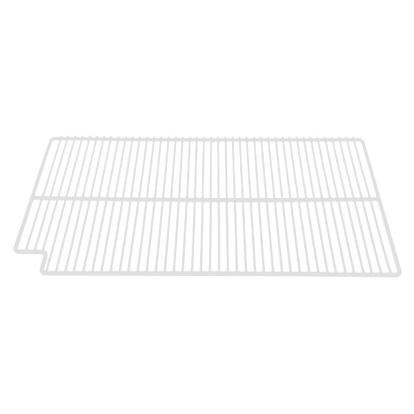 A white metal grid on a white background.