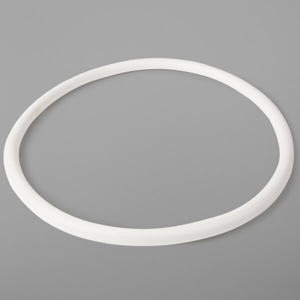 A white circle gasket for a Carlisle Cateraide on a grey background.