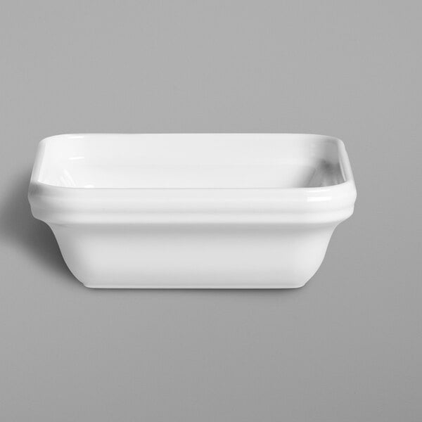 A white rectangular Villeroy & Boch Neufchatel porcelain bowl.