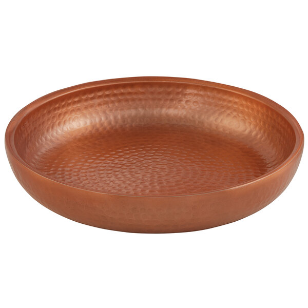 An American Metalcraft copper tray with a textured surface.