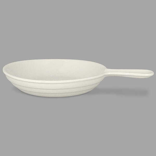 A white RAK porcelain frying pan with a handle.