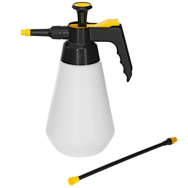 A Convotherm pressure spray bottle with a white and black handle.