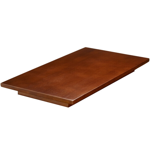 A brown rectangular wooden surface.