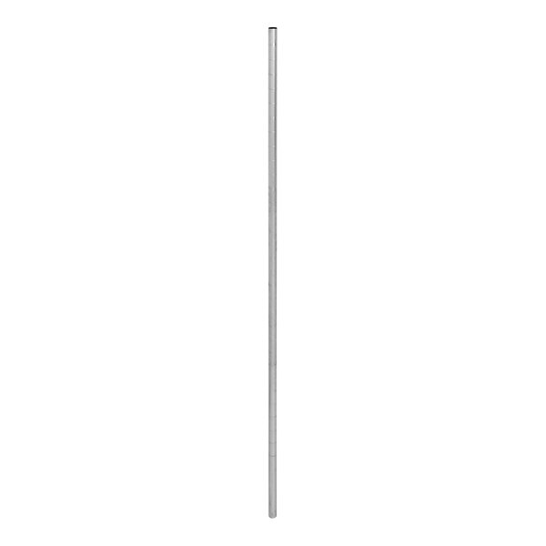 An Eagle Group aluminum pole with a black top on a white background.