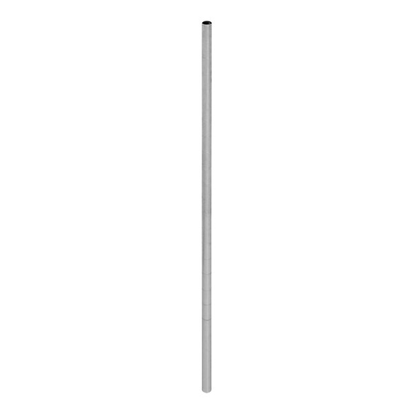 An Eagle Group aluminum post for beer keg racks. A long metal pole with a black top.