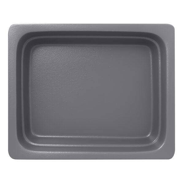 A grey rectangular RAK Porcelain Gastronorm pan.