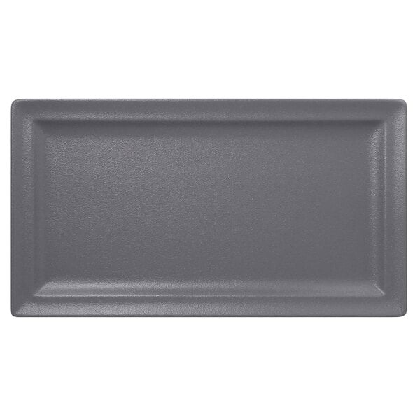 A RAK Porcelain rectangular stone gray plate.