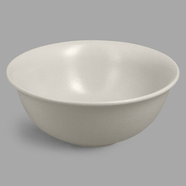 A RAK Porcelain Neo Fusion sand white bowl on a white background.