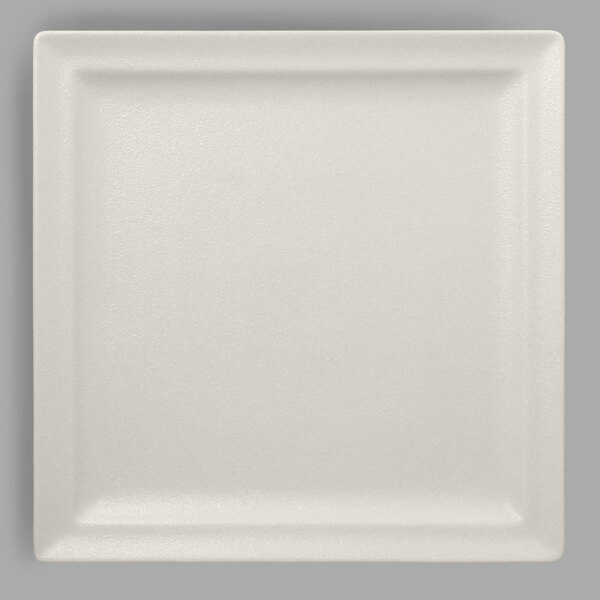 A white square RAK Porcelain Neo Fusion plate.