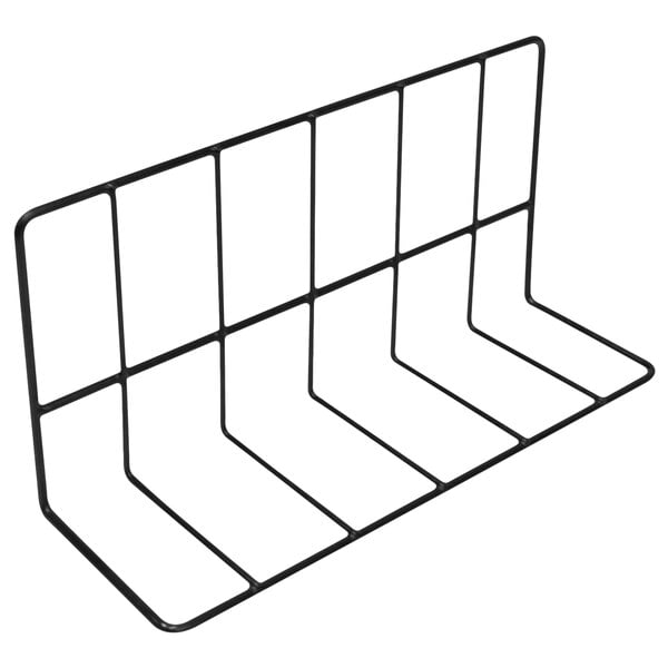A black wire divider with six rows of lines.
