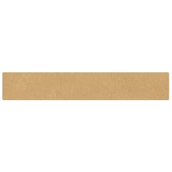 A rectangular brown Epicurean puzzle cutting board.