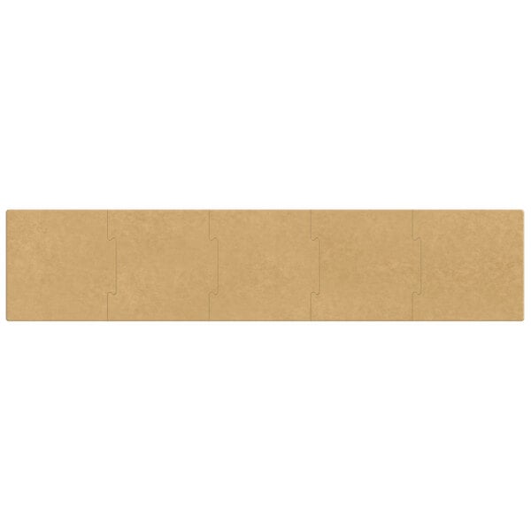 A rectangular piece of brown cardboard with black lines.