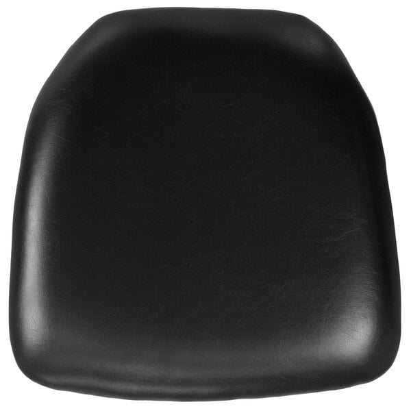 A black Flash Furniture Chiavari chair cushion.