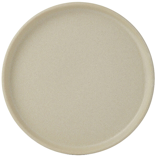 A Tuxton white china bread and butter plate with a small rim.