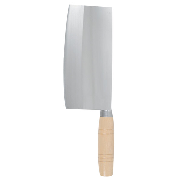 A Thunder Group stainless steel Kimli King knife with a wooden handle.