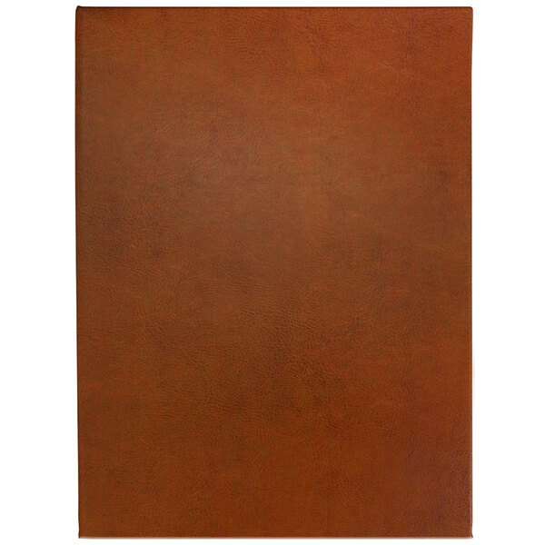 A brown leather H. Risch Inc. menu cover.