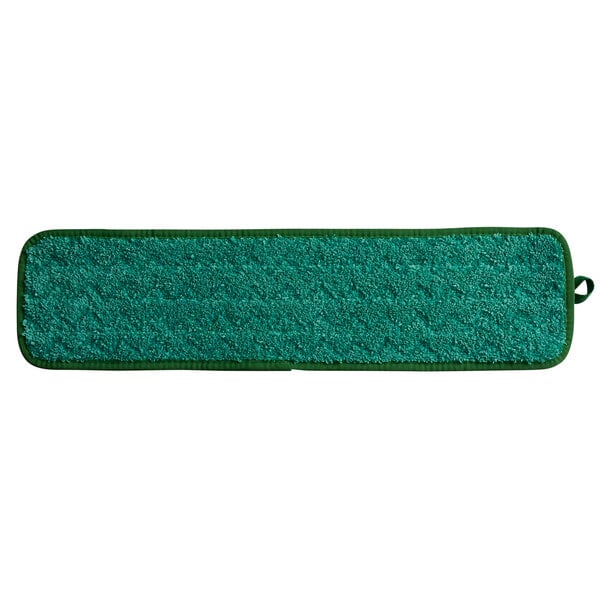 A green Rubbermaid microfiber dust mop pad.