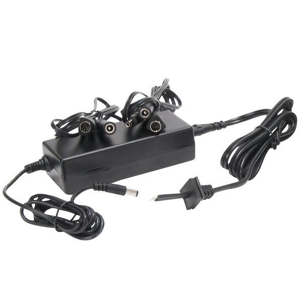 A black GOJO hardwire installation kit with wires.