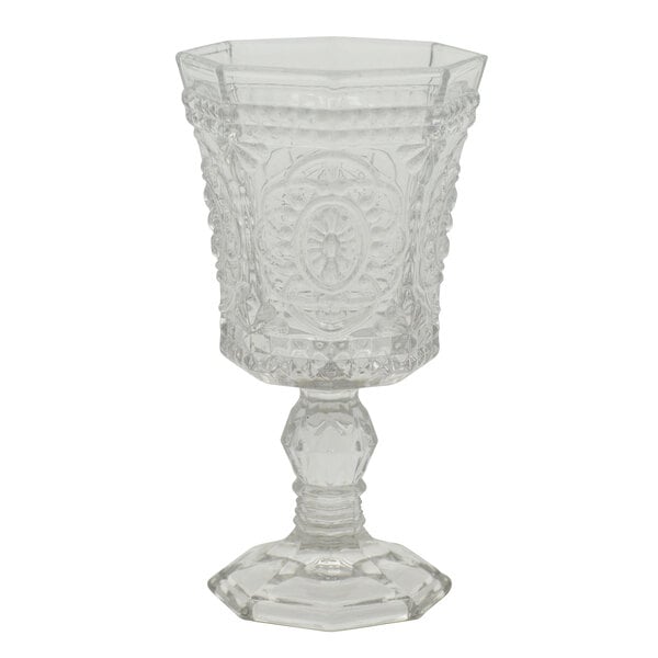 A clear glass 10 Strawberry Street Vatican red wine glass with a pedestal base.