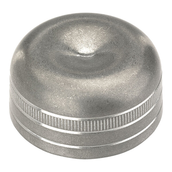 A silver round Barfly Vintage Replacement Shaker Cap with a circular pattern.