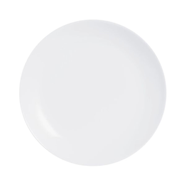 Arcoroc N9362 Evolutions 7 1/4" White Round Rimless Opal Glass Dessert Plate by Arc Cardinal - 24/Case