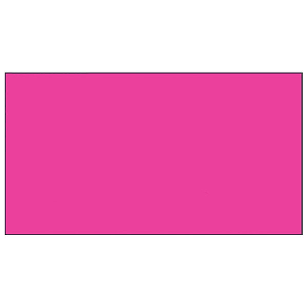 A white rectangular label roll with pink rectangles and black lines.