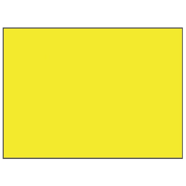 A yellow rectangular label with black border and white text.