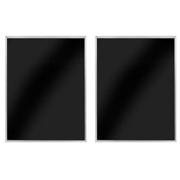 Two black rectangular Eastern Tabletop side panels with white borders.