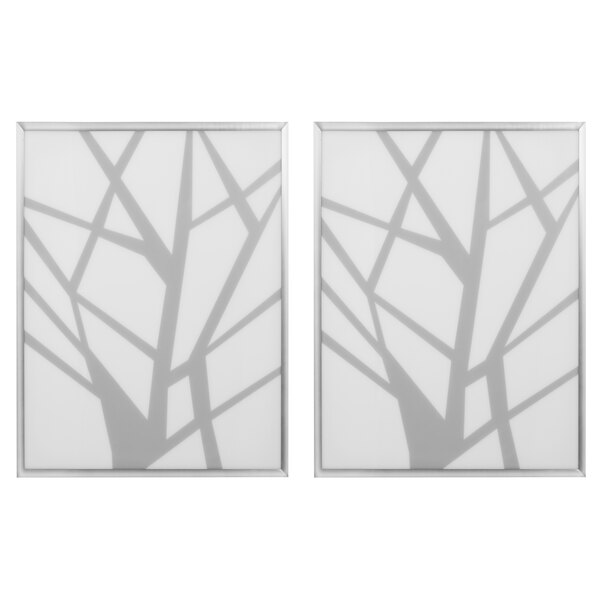 A white rectangular Eastern Tabletop side panel with a tree shadow.