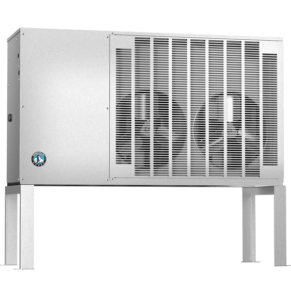 A large white metal box for a Hoshizaki ice machine with two fans.
