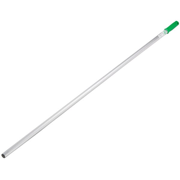 A long thin metal rod with a green Unger handle.