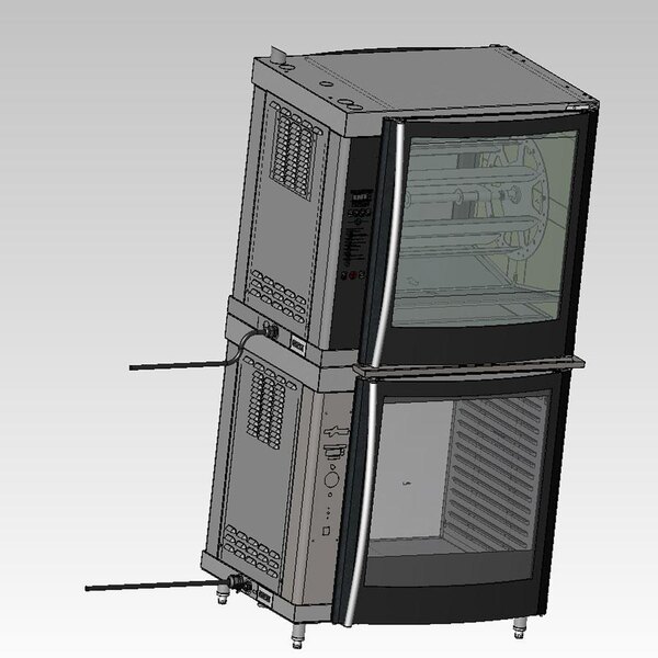 A drawing of an Alto-Shaam Stacking Kit for AR-7E and AR-7H Rotisserie Ovens.