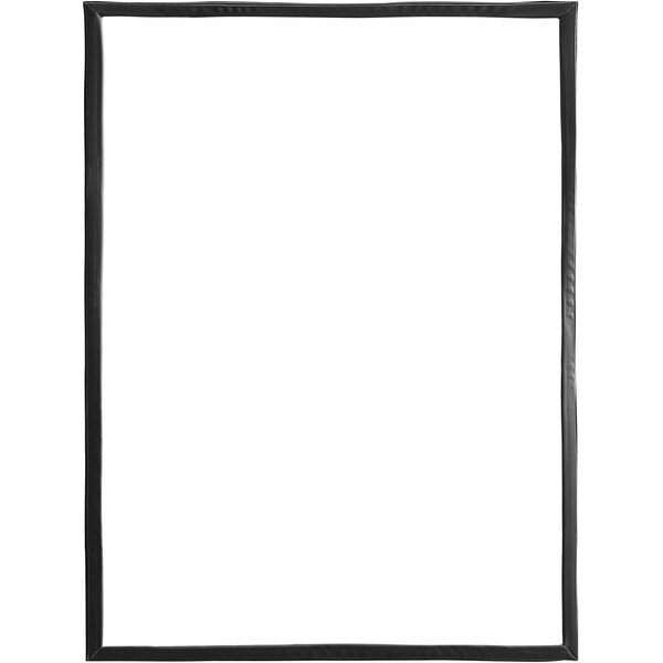 A black rectangular door gasket for an Avantco UDD1 with a white background.