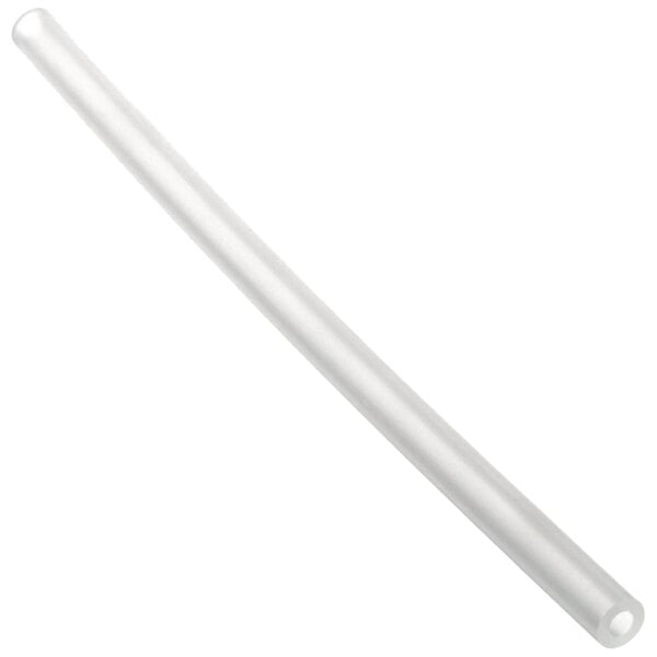 A clear plastic tube with a white background.