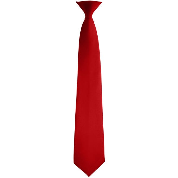 A red Henry Segal neck tie on a white background.