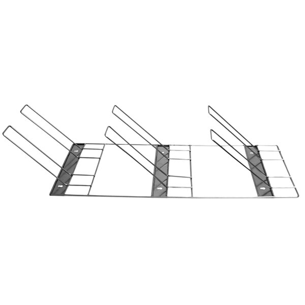 A metal rack with three shelves for drying Beer Tubes.