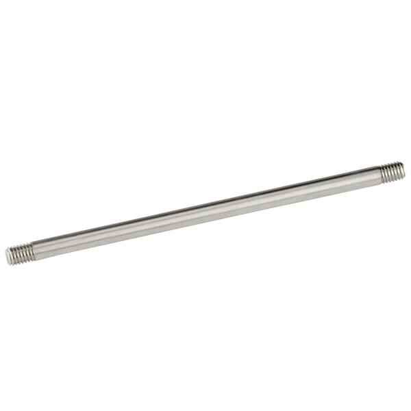 A long silver metal rod with a screw on the end.