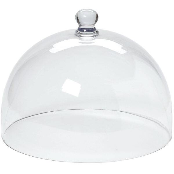 A clear polycarbonate dome cover over display trays.