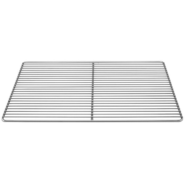 A chrome plated metal grid shelf for Alto-Shaam holding and proofing cabinets.